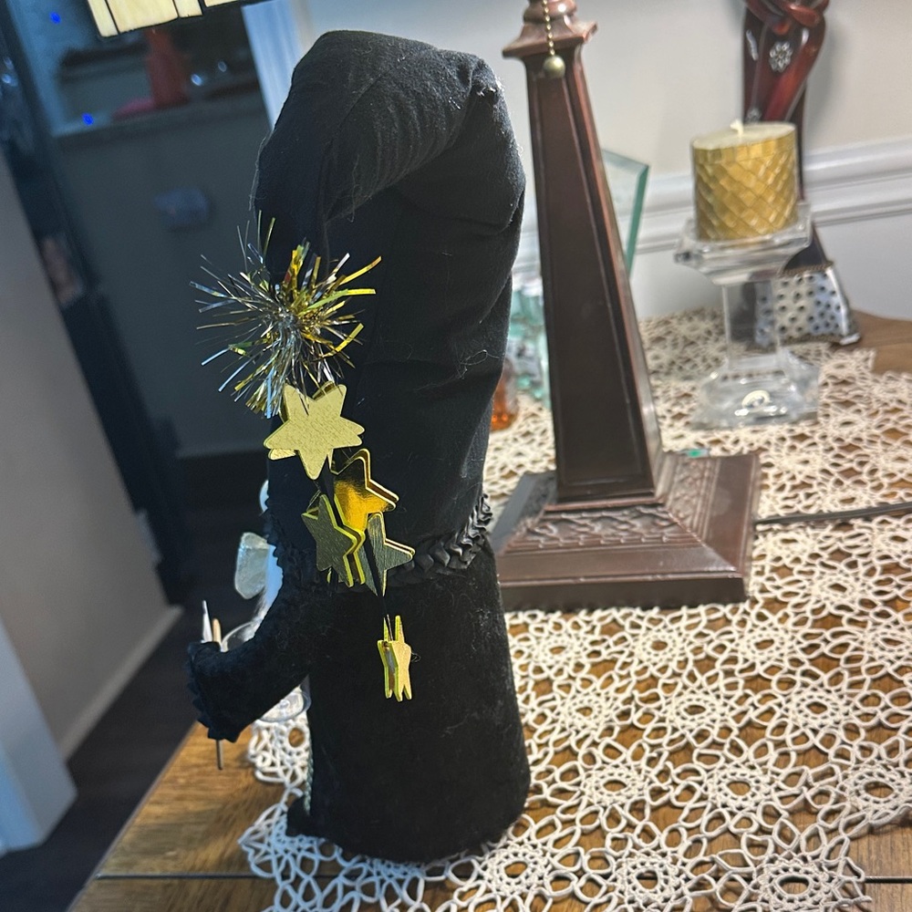 Elegant New Year Gnome with Black and Gold Details - Picture 5 of 7